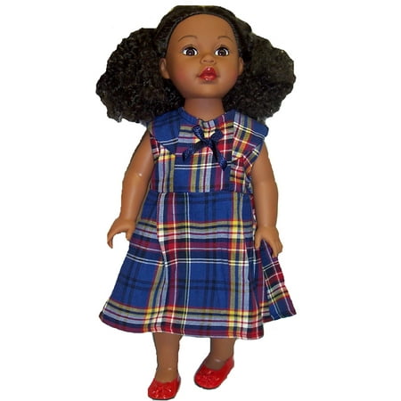 18 Inch Doll Blue School Dress