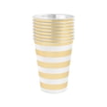 thumbnail image 2 of 12oz. Gold Stripes Plastic Cups by Celebrate It® - 8ct., 2 of 2