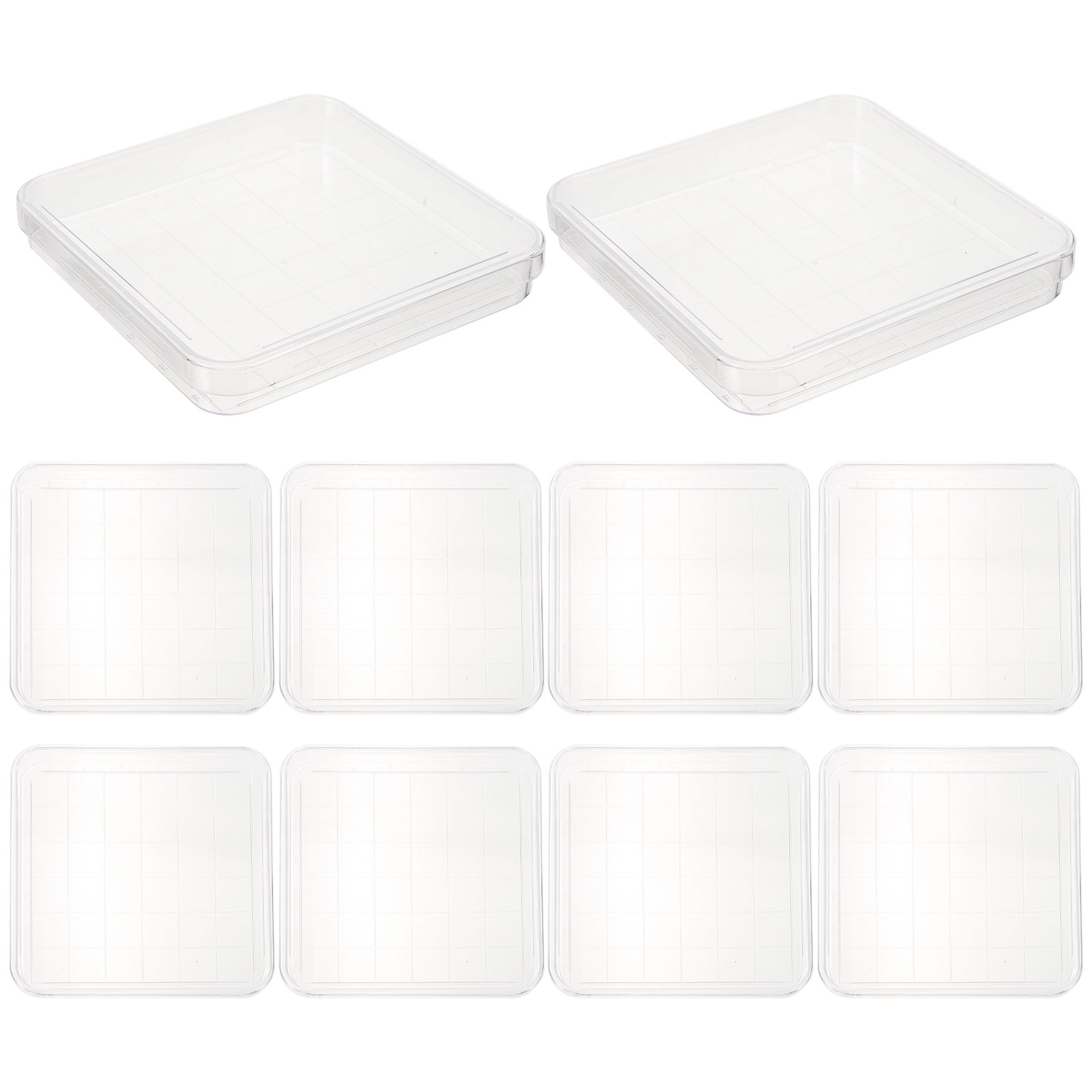 10 pcs Plastic Petri Dishes Culture Petri Dishes Laboratory Clear Petri Dishes with Lids