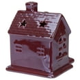 thumbnail image 4 of Northlight Ceramic House with Star Cutouts Christmas Decoration - 4", 4 of 6