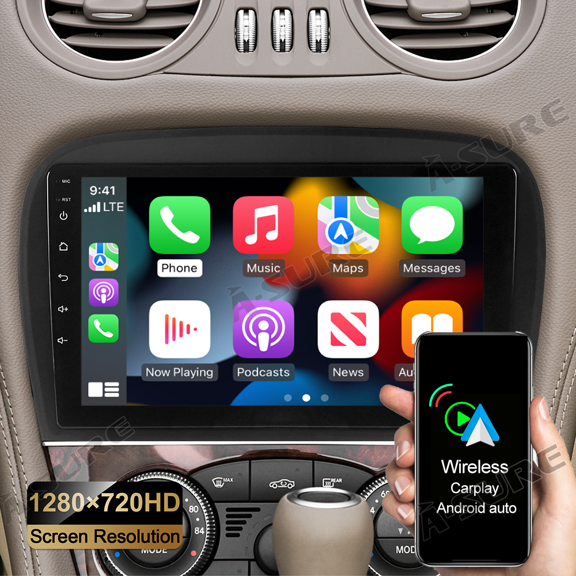 2 32GB Android 13 Car Stereo Radio for Mercedes-Benz SL-Class R230 2001-2011 Wireless CarPlay Android Auto WIFI BT GPS