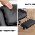 thumbnail image 4 of Silla de oficina, Silla de oficina ejecutiva grande y alta con reposapiés, Silla de computadora de cuero, Silla reclinable ergonómica, 4 of 5
