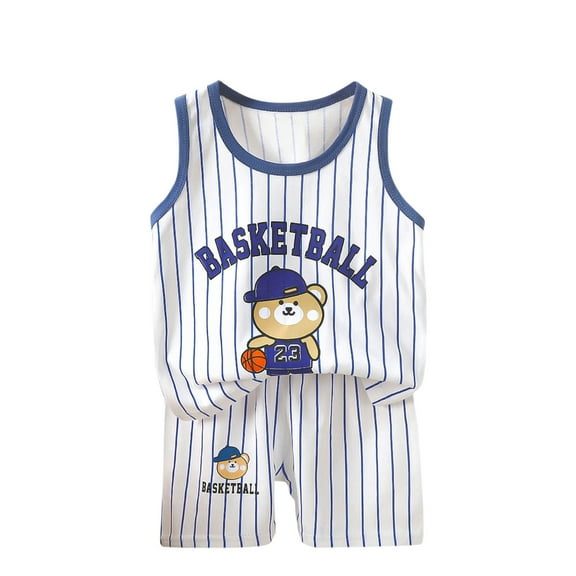 Nrmvnmi Summer Saving 2024 Toddler Baby Boy Girl Clothes Set Unisex Cotton Outfits Solid Sleeveless Tank Tops And Elastic Waistband Shorts 2PCS For Toddler Gifts