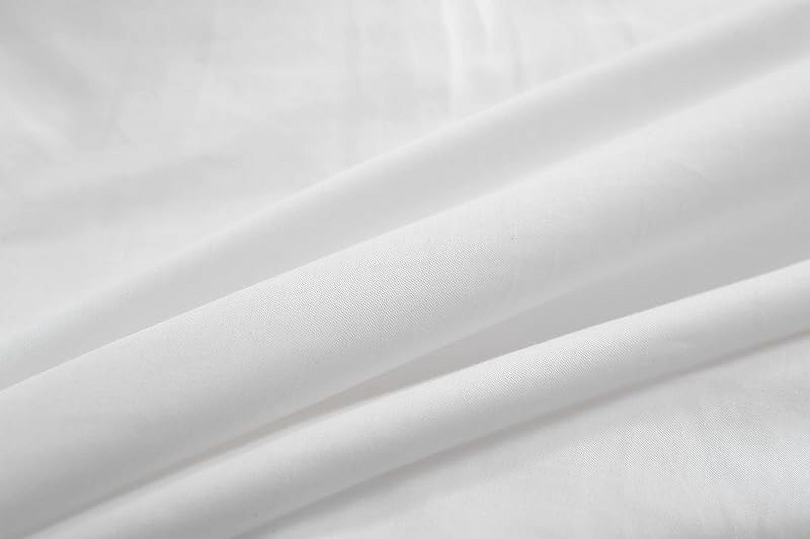 White Ruffled Pillow Shams Standard Twin Size Pillowcases Pure Cotton Pillow Covers 20"x26" 2-Pack