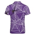 thumbnail image 5 of Spider Web Spider Purple Men Zipper T-shirt Summer Casual Short Sleeve T-shirt Top, 5 of 7