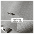 thumbnail image 4 of Papel Tapiz Para Pared Autoadherible Patrón De Tela Gris 10m, 4 of 5