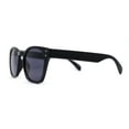 thumbnail image 3 of Retro Classy Keyhole Thick Horn Rim Hipster Sunglasses Shiny Black, 3 of 4