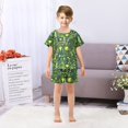 thumbnail image 7 of Grass Seamless Summer Pajama Set Soft Cotton Short Sleeve Sleepwear 2PCS Pajama Sets Breathable Lounge Set Size 8Y, 7 of 7