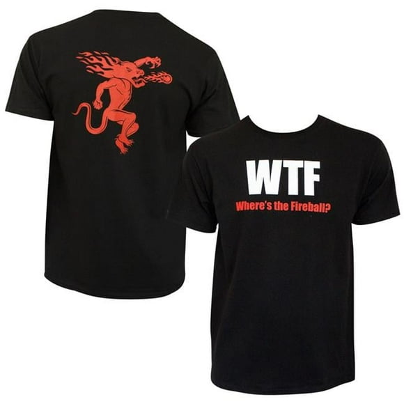 Fireball Whiskey  Mens Black Wheres The Fireball T-Shirt - 2XL
