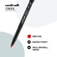 thumbnail image 2 of Bolígrafo Rollerball Uni-Ball ONYX 0.5mm Rojo Paquete de 12, 2 of 8