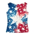 thumbnail image 5 of YDFCWXW Girls 4th of July Tank Tops Red White and Blue Shirt Toddler Girl American Flag Patriotic Outfit 5-14 Years (Red, M), 5 of 6