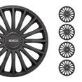thumbnail image 1 of Sparco Set Wheel Covers Treviso 16-inch Black, 1 of 5