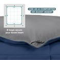 thumbnail image 4 of Bare Home 1800 Collection Reversible Down Alternative Comforter, All-Season, Queen, Dark Blue/Gray, 4 of 10