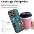 thumbnail image 6 of SaniMore Compatible with iPhone 14 Pro Max Case, Wallet Stand Elastic Credit Card Slot Magnetic Car Mount Ring Holder Premium PU Leather Protection Cover for iPhone 14 Pro Max 6.7-inch, Green, 6 of 9