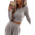 thumbnail image 3 of Gvmfive Women Casual Long Sleeve Tops and Pants Loungewear Sleepwear 2 Piece Set, 3 of 4
