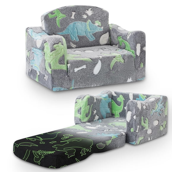 Sillón infantil 2 en 1 de peluche plegable aodisman