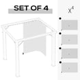 thumbnail image 3 of Light Grey Gazebo Sidewalls - 4-Panel Privacy Curtains for 10x13 Canopy - Durable Polyester, Includes Hooks & C-Rings - Outdoor Patio & Garden Shade, 3 of 7