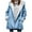 Light Blue 1, variant on ABATAB Womens Plus Size Winter Coats Warm Sherpa Fleece Lined Jackets Hooded Parka Long Sleeve Coat Outerwear with Pockets