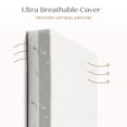 thumbnail image 3 of Delta Children Refresh 2-Stage Crib and Toddler Mattress - Breathable Cover and Core - Machine Washable - GREENGUARD Gold – Waterproof - Sustainably Sourced Core, Grey, 3 of 10