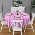 thumbnail image 2 of Cute Halloween Ghosts Pattern Round Tablecloth 60"x60",Wrinkle Wipeable Table Cloth for Kitchen Dining Room Picnic Patio Party, 2 of 6