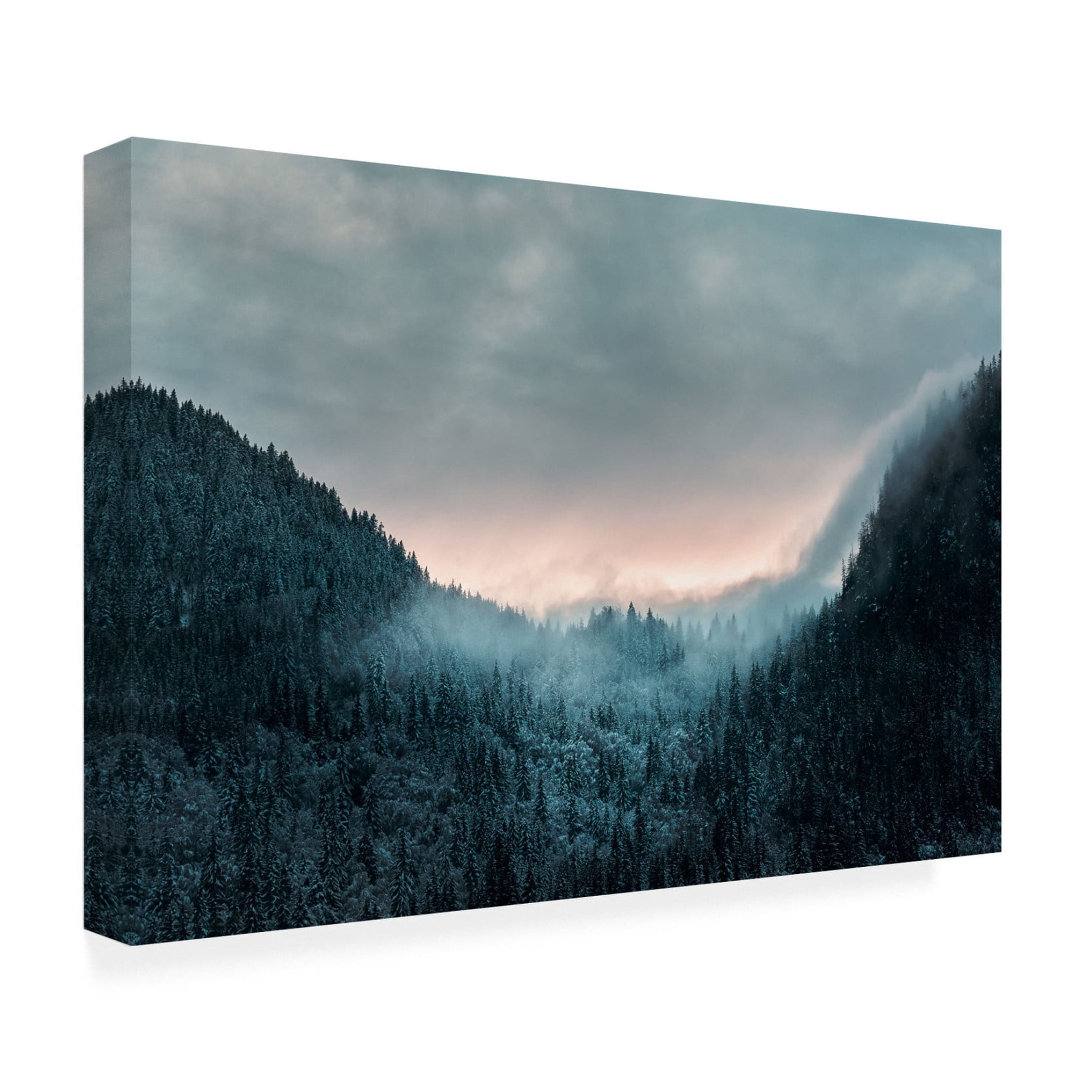 Canvas Wall Art - Jonathan Cowperthwaite 'Near St Jean DAulps 3' Wall Art for Living Room, Bedroom, or Office Décor by Trademark Fine Art - 19 x 12 Inches