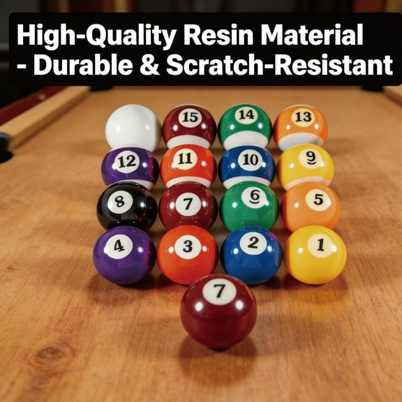 Aimeightball Billiard balls,Billiard Balls Set 2-1/4" Regulation Size Pool Table Balls for Replacement (16 Resin Balls)