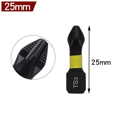 

1Pc 25-150mm Magnetic Non-Slip Batch Head Ph2 Cross Screwdriver Hex Shank Yellow