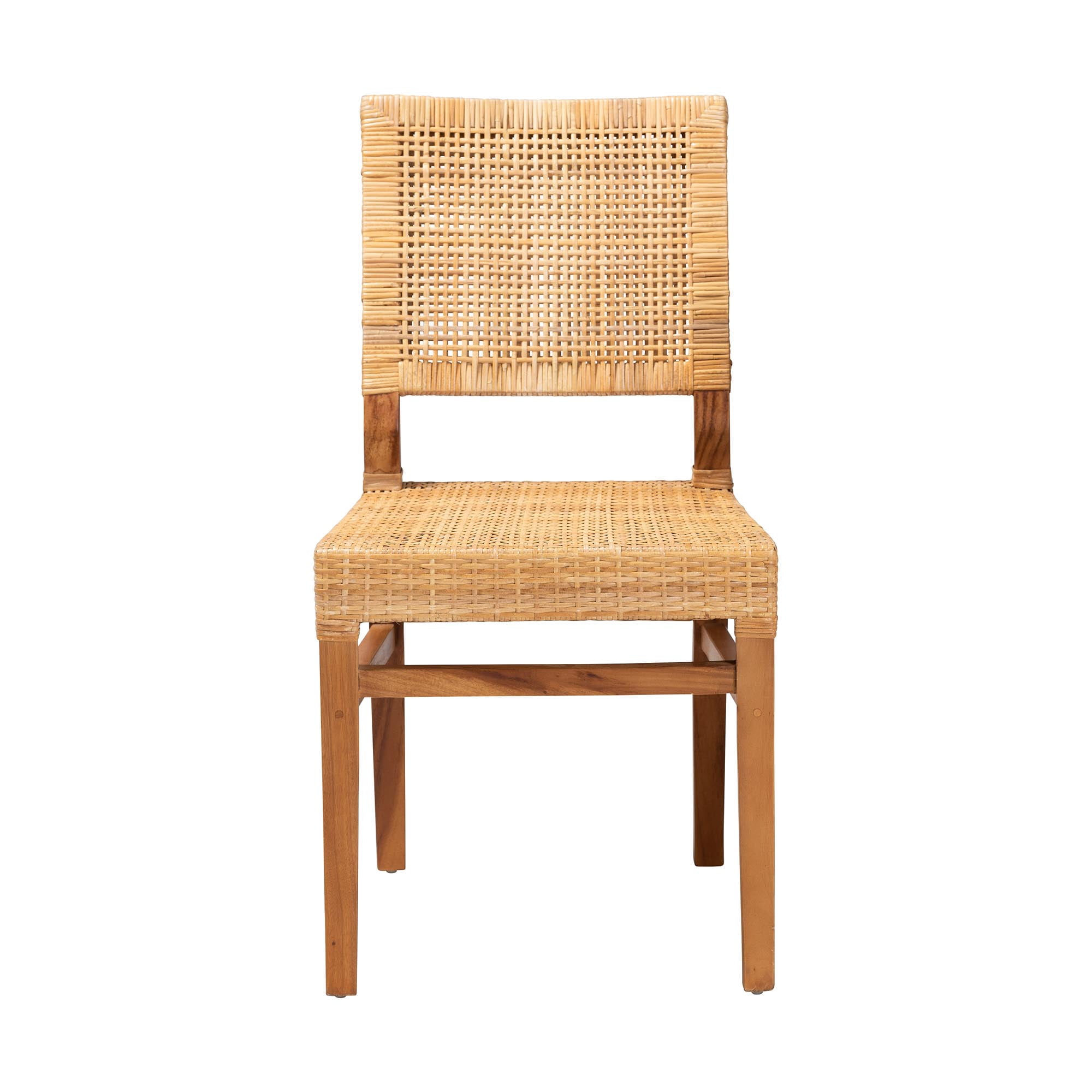 bali & pari Lesia Boho Dining Chair, Natural Brown