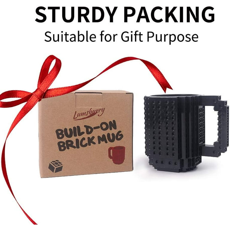 DAYMOO Build-On Brick Mug Set.Creative DIY Funny Mugs Gifts