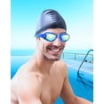 thumbnail image 2 of TFixol G6200M Anti-Fog Swimming Goggles with Multicolor Lens, Silicone Frame, and Logo Print for Enhanced Protection and Style in Blue Holographic Finish, 2 of 6
