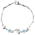 thumbnail image 1 of Pulsera de tobillo con dije de delfín, pulsera de tobillo con cadena, joyería oceánica, 1 of 7