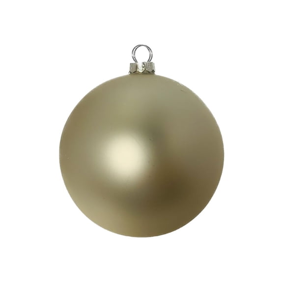 40ct Matte Champagne Gold Glass Ball Christmas Ornaments 1.25" (30mm)