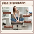thumbnail image 4 of HOMCOM Armless Office Desk Chair, Criss Cross Computer Chair, Grey, 4 of 10