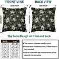 thumbnail image 4 of Black Halloween Pillow Covers 16x16 Set of 2 Cream Spider Print Outdoor Decorative Throw Pillows Holiday Scary Themed Farmhouse Pillowcases Linen Cushion Case Decor for Home Sofa Couch Bed, 4 of 6