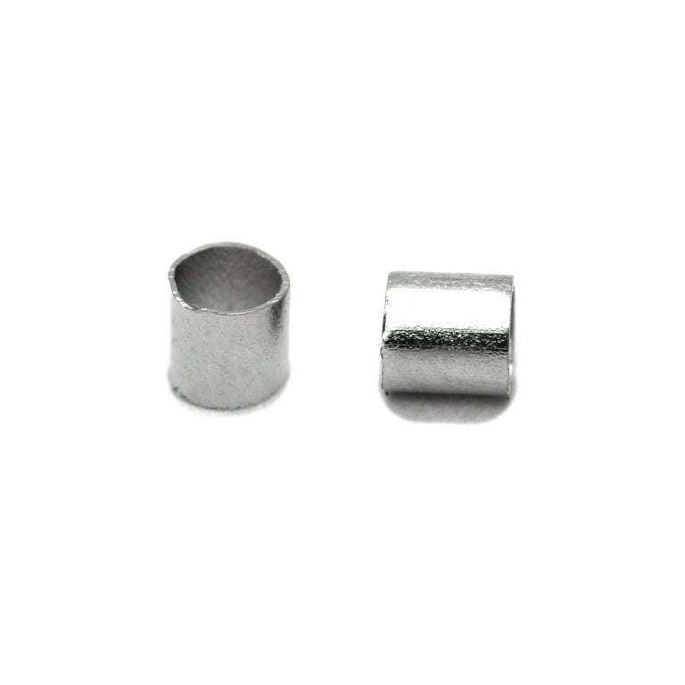  Bead Buddy Silver Plated 2 mm Crimp Tubes -150 Pieces : Arts,  Crafts & Sewing