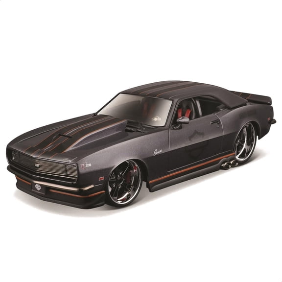 Maisto Chevrolet Camaro Z/28 Harley Davidson H-D Custom Diecast Model Car, 1/24, Metallic Gray