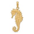 thumbnail image 1 of Collier Hippocampe en Or Jaune 14k Pendentif Poisson Vie Marine, 1 of 6