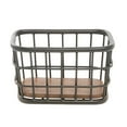 thumbnail image 3 of HUBERT® Black Iron and Brown Mango Wood Display Basket - 10"L x 6"W x 6"H, 3 of 5