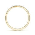 thumbnail image 2 of ANGARA Lab Grown Diamond Twin Row Chevron Wedding Ring for Women in 14K Yellow Gold (Size-2mm| Color-F-G| Clarity-VS) | April Birthstone, Anniversary, Jewelry Gift for Women | Lab-Grown Diamond Ring, 2 of 4