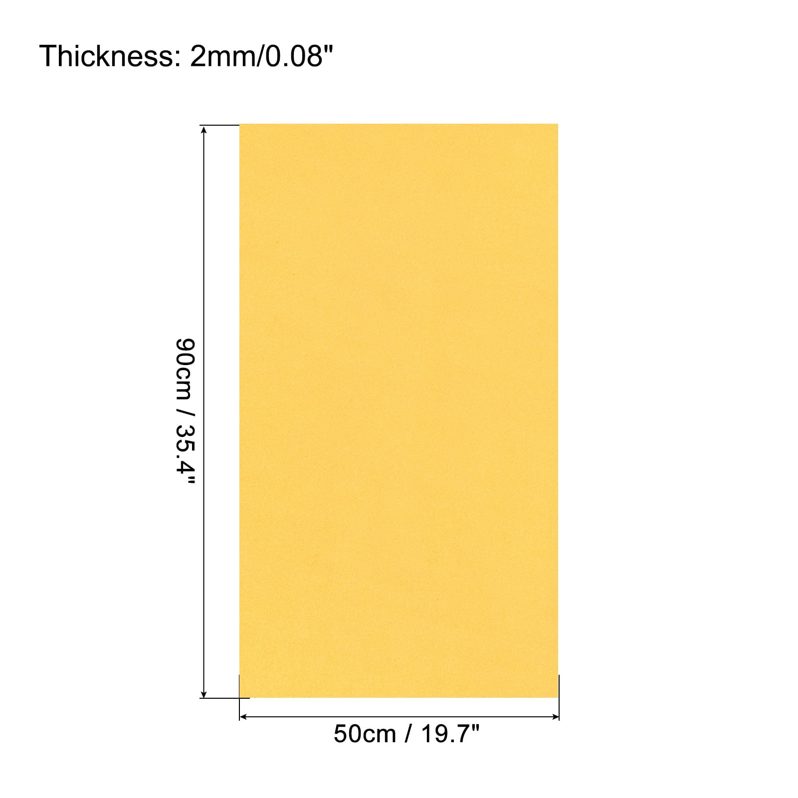 Uxcell EVA Foam Sheets Gold 35.4 Inch x 19.7 Inch 2mm Thick Crafts Foam Sheets for Costumes, Arts and Crafts Projects Pack of 5
