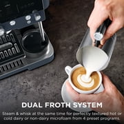 Ninja Luxe Café Premier Espresso Machine & Drip Coffee Maker, Rapid Cold Brew, Integrated Grinder, Assisted Tamper, Hands-Free Frother for Cappuccinos, Lattes, Dairy or Non-Dairy, ES601CY Cyberspace