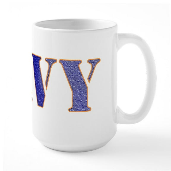 CafePress - U.S. Navy Mugs - 15 oz Ceramic Large White Novelty Mug