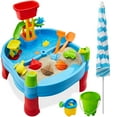 thumbnail image 3 of Best Choice Products Kids Sand & Water Outdoor Activity Table, 2-in-1 Play Set w/ 18 Accessories, Adjustable Umbrella, 3 of 9