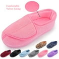 thumbnail image 6 of Women Memory Foam Diabetic Slippers Arthritis Edema Adjustable Comfortable House Shoes Closed Toe, Pink 8, 6 of 7