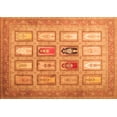 thumbnail image 1 of Ahgly Company Indoor Rectangle Abstract Orange Contemporary Area Rugs, 2' x 3', 1 of 1