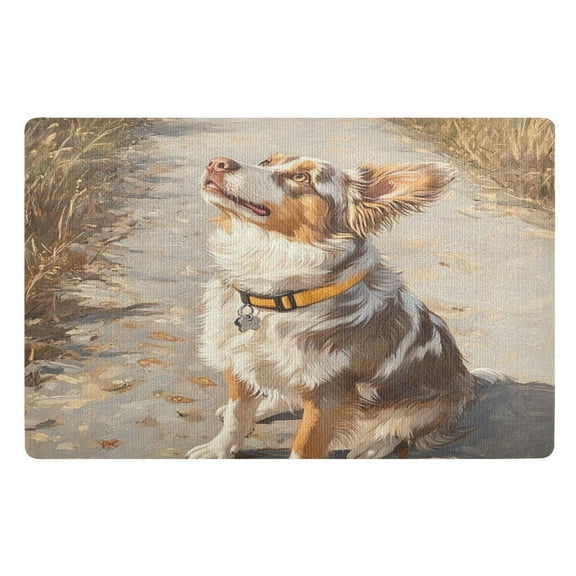 BZSMCE Floor Mats 32x20in Dog Travel in Golden Field Creativity Doormats