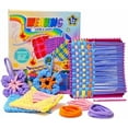 thumbnail image 7 of Weaving Loom Kit Toys for Kids and Adults DIY Arts and Crafts for Girls Ages 5 6 7 8 9 10 12, Pot Holder Loom Knitting Kits Includes 8 Color Craft Loops for Beginners$$Art & Craft, 7 of 7