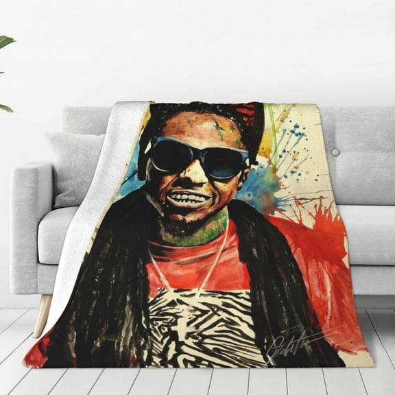 Lil Wayne Kids Adults Ultra-Soft Micro Fleece Blanket Throw All Season Fuzzy Lightweight Throw Blankets For Office Company Home Couch Bed Sofa 50"x40"