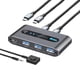 thumbnail image 1 of Conmutador USB para 2 Computadoras Que Comparten 4 Dispositivos USB 3.2. Conmutador USB C de 10 Gbps para Teclado, Mouse, Impresora, Cámara Web y Control de Escritorio., 1 of 5