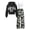 Black, variant on Girls 3 Piece Outfit Sets Letter Print Zip Up Hoodie, White Spaghetti Strap Cami Tank Top & Camo Cargo Wide Leg Pants Casual Tracksuit for 7-14Y
